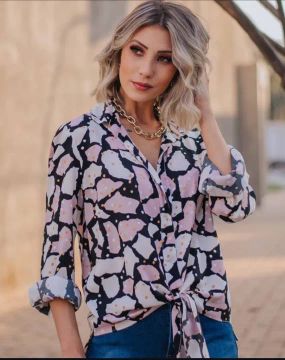 Camisa G Roxa com detalhes