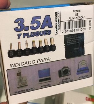 Fonte De Alimentação Regulada 3 a 12v 3.5a 30w roteador tel sem fio