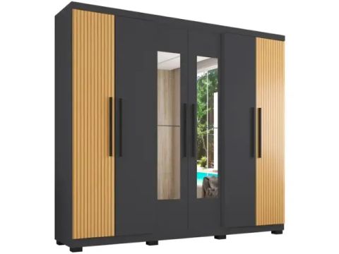 Guarda-roupa Casal com Espelho 6 Portas 4 Gavetas Araplac Braga( PRODUTO NOVO,LACRADO)