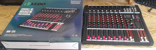 Mesa de áudio profissional 8 canais Nova na Caixa Mixer de placa de som com Bluetooth e Pe