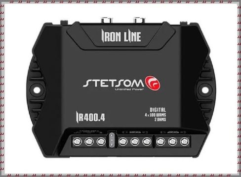 Som de carro - Módulo amplificador de 400 watts 4 canais e 2 Ohms Stetson