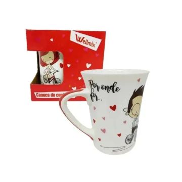 Caneca Ceramica Muddy Seu par 300ml Wellmix