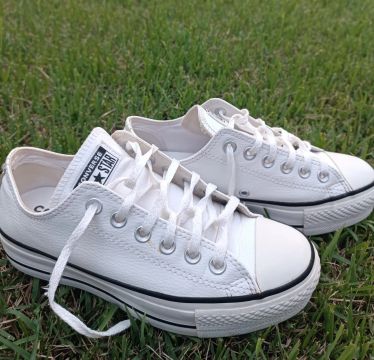 Converse All Star Branco Couro