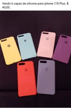 6 Capas de Silicone para iPhone 7/8 Plus