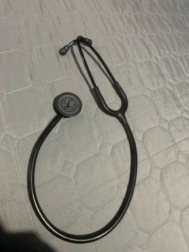 Estetoscópio Médico Preto - Novo