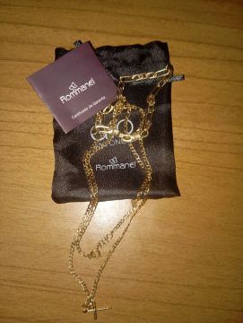 Conjunto de colares Rommanel dourado - Novo