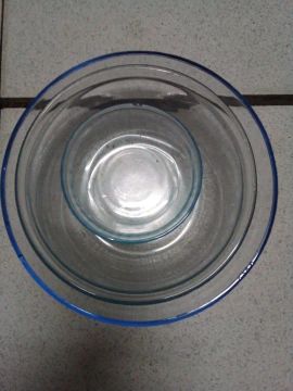 3 Tijelas vidro grosso