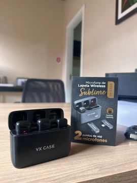 Microfone Lapela Wireless VX Case Sublime - 2 Microfones