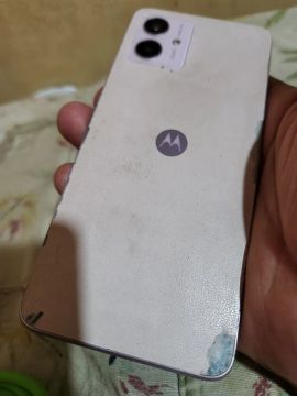 Motorola g14 tela trincada pegando normal 