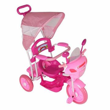 Triciclo Moto com Capota Rosa 2 em 1 - Passeio e Pedal Bel(PRONTA ENTREGA)