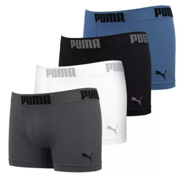 Kit 4 cuecas Boxer Puma masculina box sem costura original 