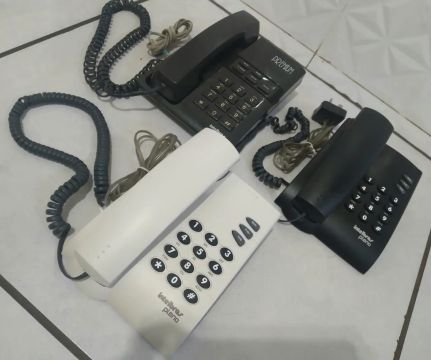 3 Telefones Fixo IntelBras Funcionando Perfeitamenteo