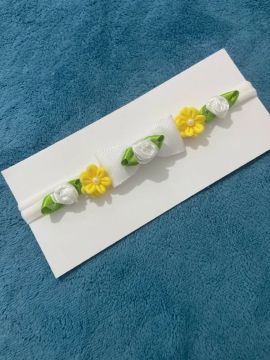 Faixa de Cabelo Bebê Flores