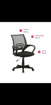 CADEIRA DE ESCRITÓRIO BLACK E RED NOVO
