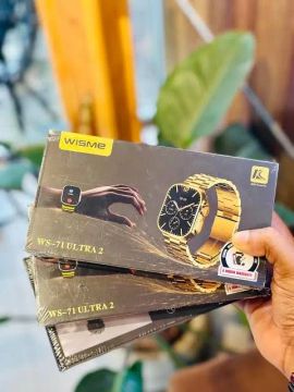 Relógio smartwatch ws 71 dourado 