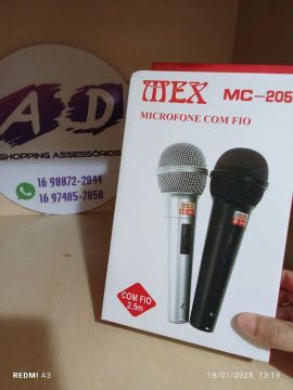 Microfone com Fio MEX MC-205 - Novo