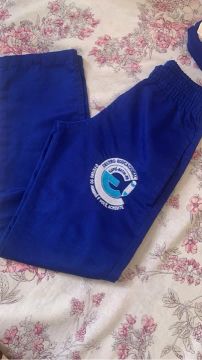 Calça de uniforme escolar azul