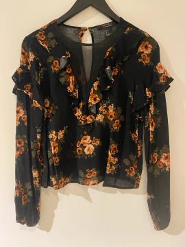 Camisa manga longa estampa floral Forever21