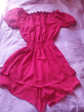 Vestido vermelho Off-Shoulder