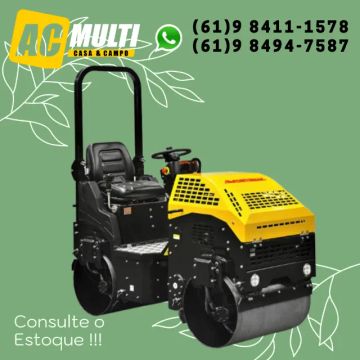 Rolo Compactador Liso Vibratório de Asfalto 1200Kg 13HP Honda à Gasolina FRC-1000