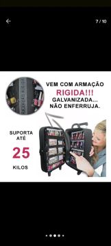 Maleta Profissional para Maquiagem - 25kg - Rígida e Galvanizada