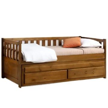 Cama Box de Madeira Maciça com gavetas
