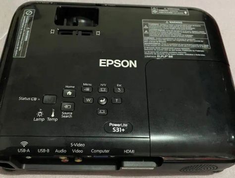 Projetor Epson Powerlite S31+ 3200lm P/ Ambientes Iluminados (Usado ótimo estado)