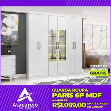 Guarda Roupa MDF Casal Entrega e Monta Grátis