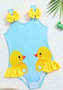 Maiô infantil com estampa de patinho