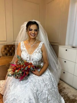 Vestido de noiva branco renda - Novo