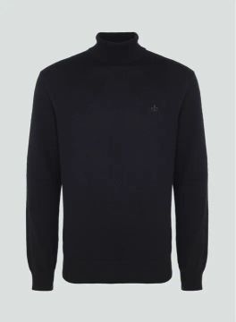 Suéter de gola alta masculina Suéter Tricot Cacharrel Melange Dudalina Masculina