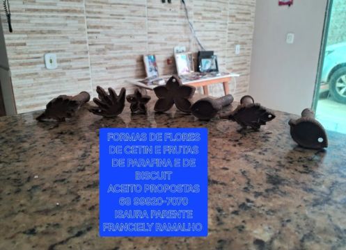 Formas de Flores  Cetin e Parafina e biscuit 