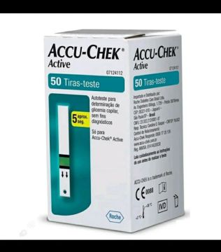 Tiras para Teste de Glicose Accu-Chek Active - 50 unidades