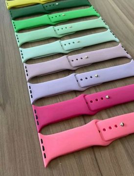 Pulseira de Silicone Compatível com APPLE WATCH, linha ULTRA e linha IWO. Várias Cores 