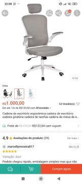 Cadeira de Escritório Ergonômica - Conforto e Estilo!