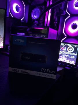 SSD Crucial P3 Plus, 500GB, 3D NAND, M.2 NVMe, Leitura: 4700Mb/s e Gravação: 1900Mb/s GEN4