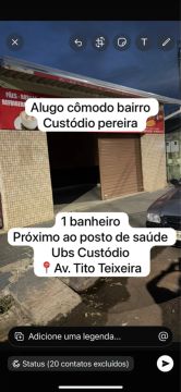 Alugo cômodo bairro Custódio pereira 