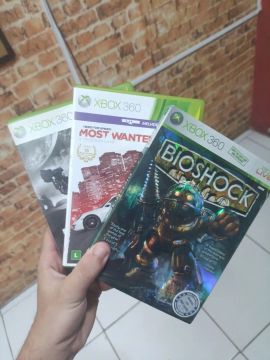 3 Jogos Xbox 360 - Bioshock, Need for Speed: Most Wanted e Halo