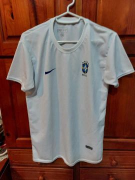 Camiseta de Futebol Brasil - Branca - M - Dri-Fit