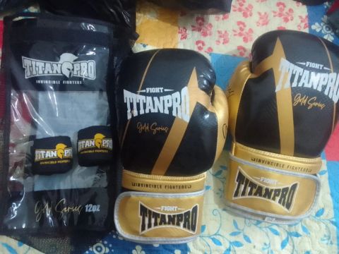 Luvas de Boxe Titan Pro Gold Series - Invincíveis!