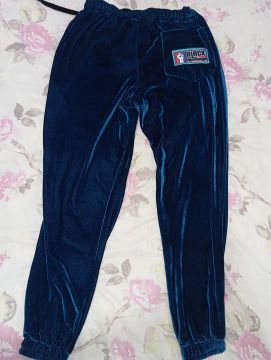 Calça de Veludo Azul