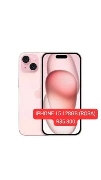 iPhone 15 128GB (Rosa) - Novo