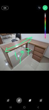 Mesa de Canto em L Amadeirada
