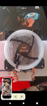 Cooler para processador Gamer RGB amd/Intel nunca usado
