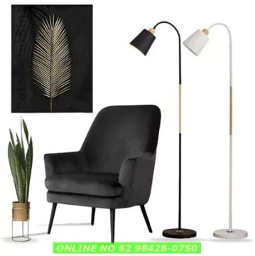 Luminária De Chão Pedestal De Piso Abajur Articulada Flexive