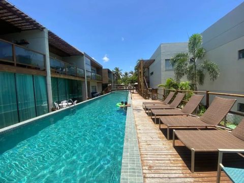 Apartamento Village Imbassaí 2 Quartos 80m2 Perto Mar 2 vagas Casa Amarela Estrada do Coco