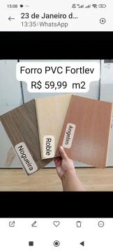 Forro PVC Fortlev - R$ 59,99 m2