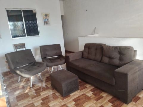 Conjunto de Sofá e Poltronas Marrom
