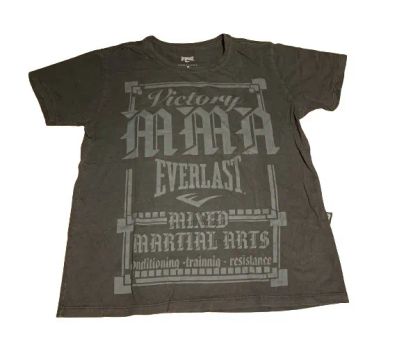 Camiseta Everlast MMA Original Estampada Masculina Manga Curta Cor Preta - Tamanho M