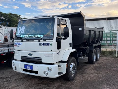 Caminhão Ford Cargo 2428 2008 Truck caçamba extra 